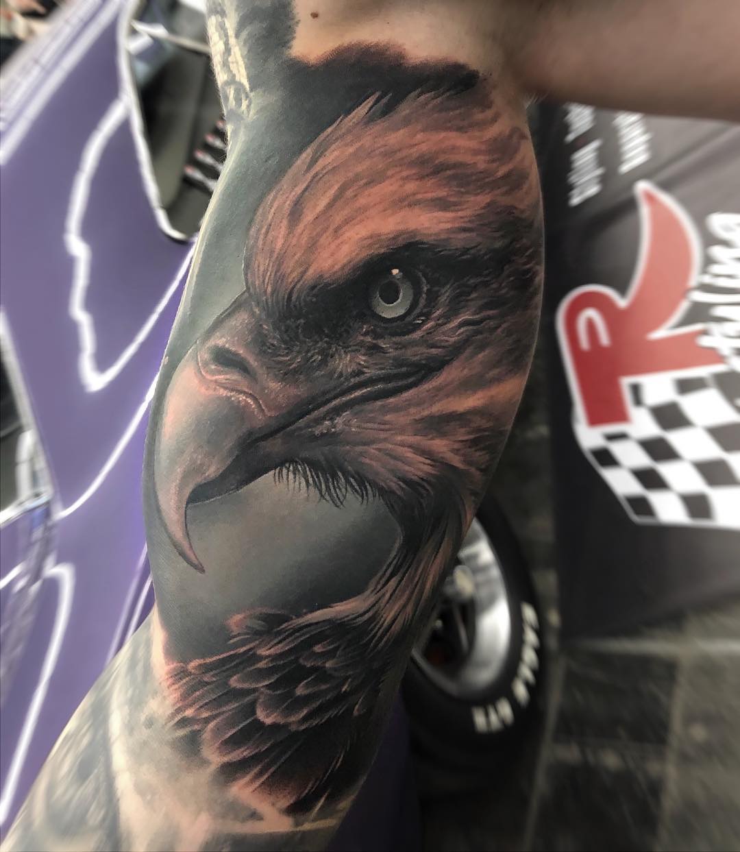 Eintracht Frankfurt Adler Color Tattoo