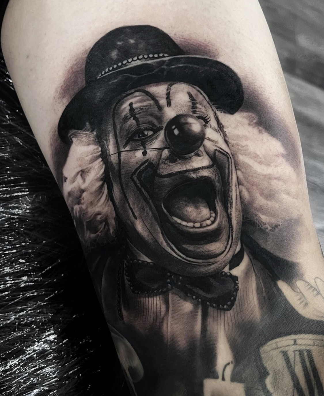 clown-tattoo-black-and-grey