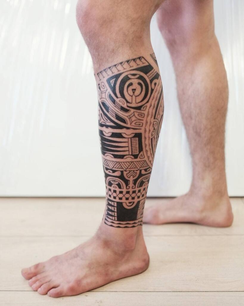 maori-tattoo-am-unterschnkel und wade2